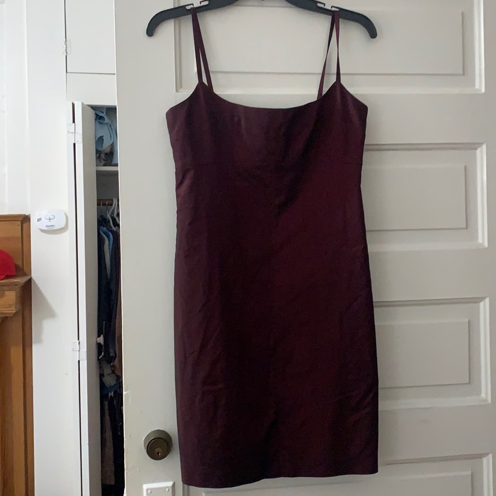 Mini plum cocktail dress